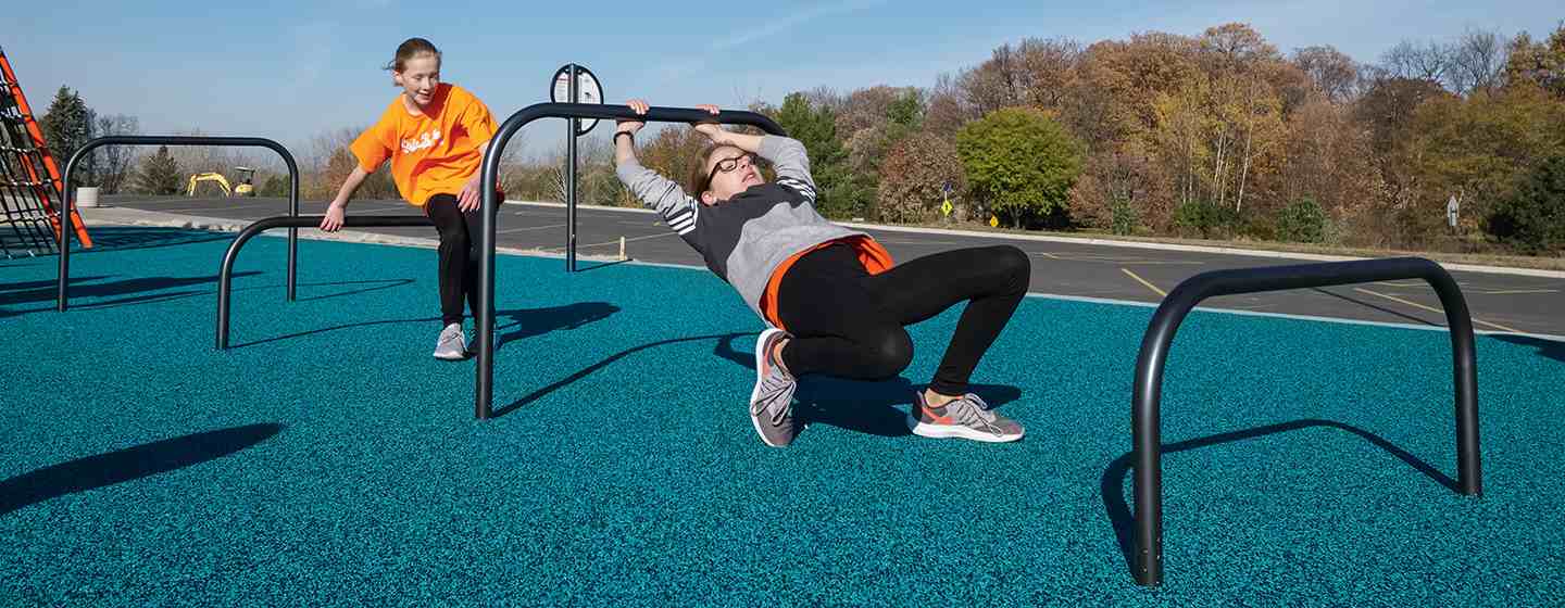 Landscape Structures commercial outdoor workout equipment