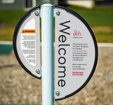 Playground Welcome Sign from Landscape Structures